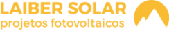 Logotipo da Laiber Energia Solar em amarelo.